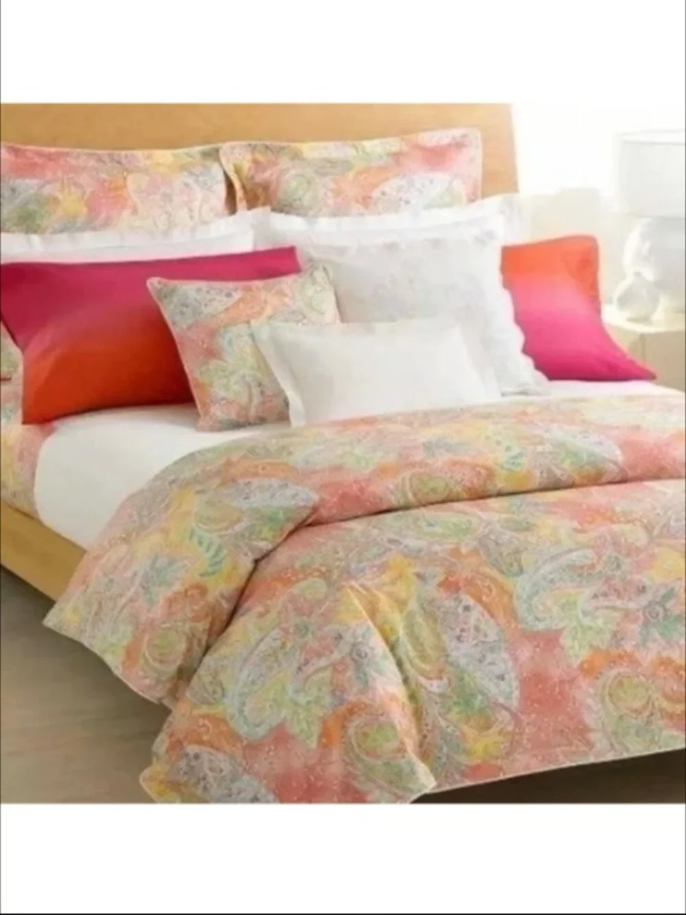 Lauren Ralph Lauren Jamaica Paisley Queen Duvet Shams Set 450TC Cotton Sateen
